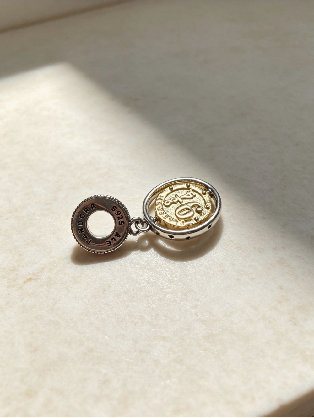 Pandora Harry Potter Platform 9¾ Dangle Charm Two Tone